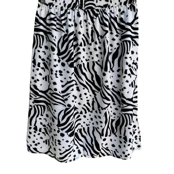 Diane Gilman Vintage Womens‎ Silk Zebra Print Knee Length Skirt S Glam Party - Picture 6 of 8
